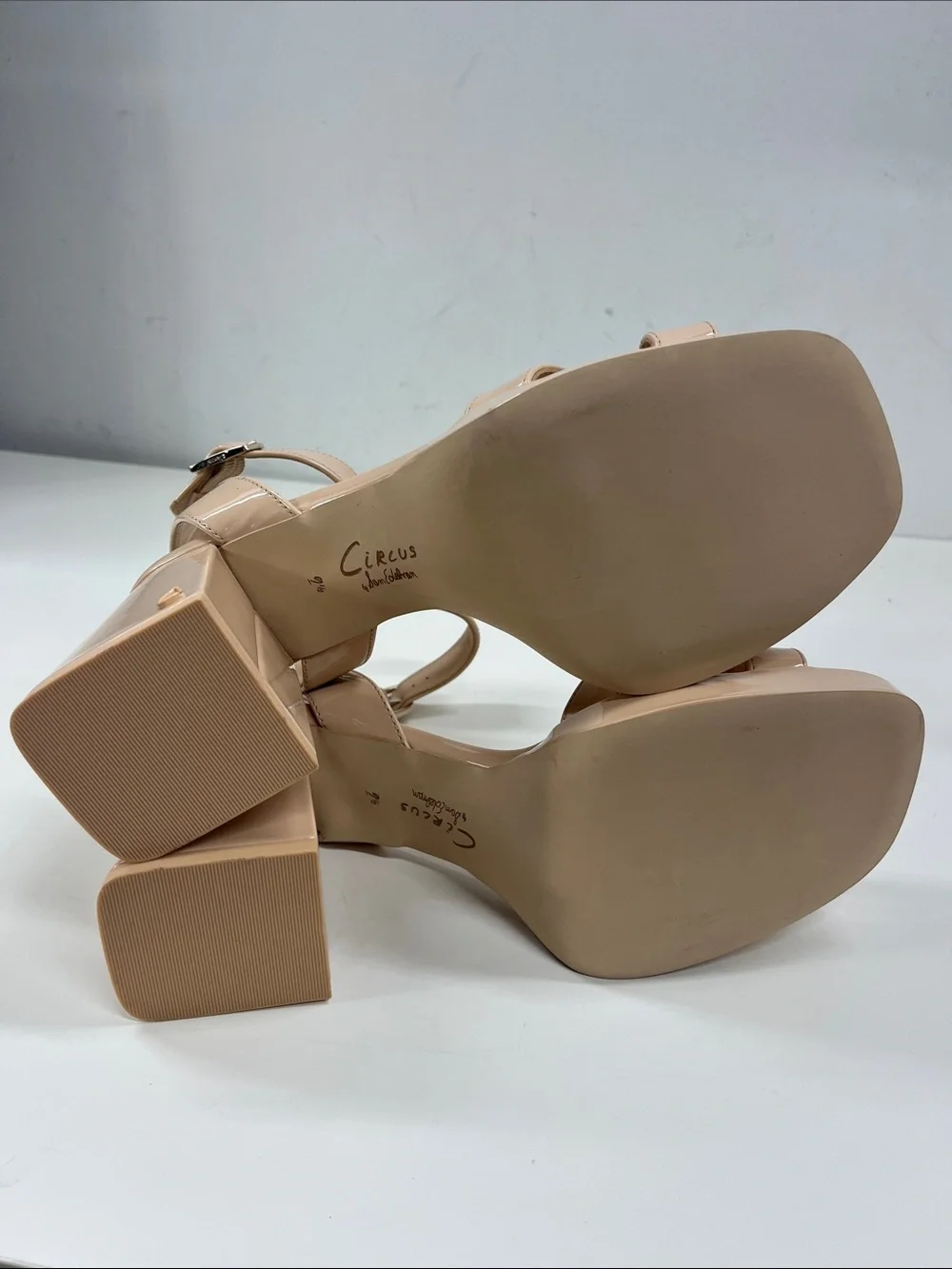 New Circus NY by Sam Edelman Kaitlyn Strappy Platform Sandals in Nude Size 9.5